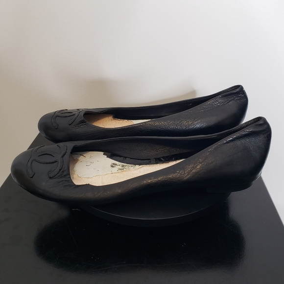 Chanel Ballet Flats Black Size 40 US 9 - Picture 5 of 12
